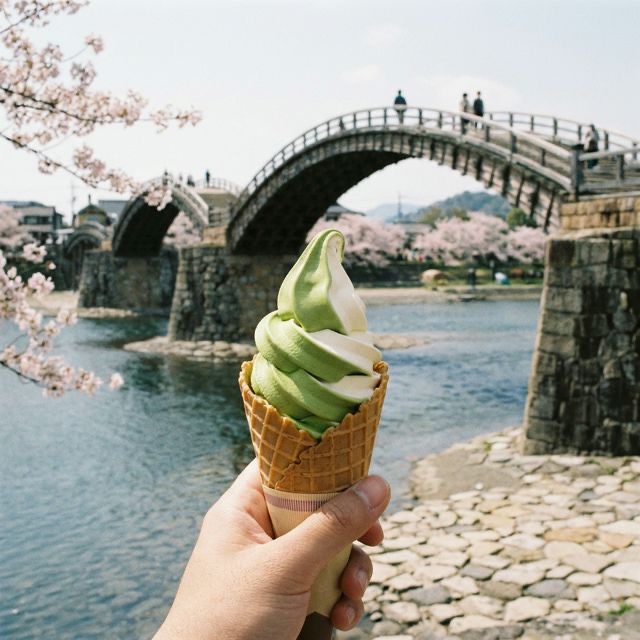 Famous Local Specialty: Musashi's 100-Flavor Soft Serve in Kintai Bridge