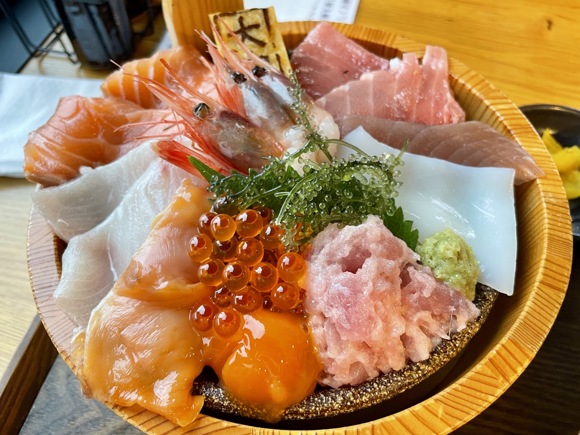 Famous Local Specialty: Sanriku Kaisen-don (Seafood Bowl) in Sendai Station