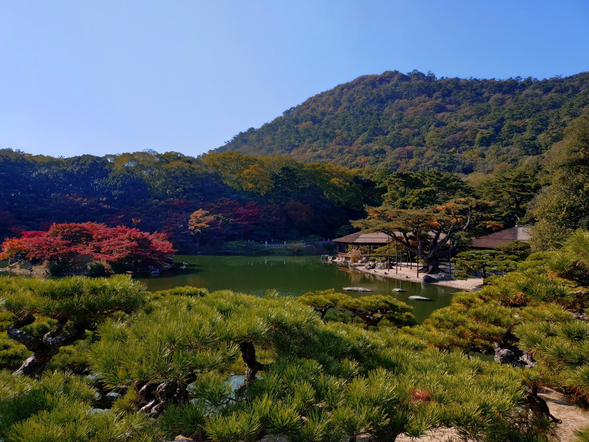Atmospheric view of Ritsurin Garden - Japan Travel Guide