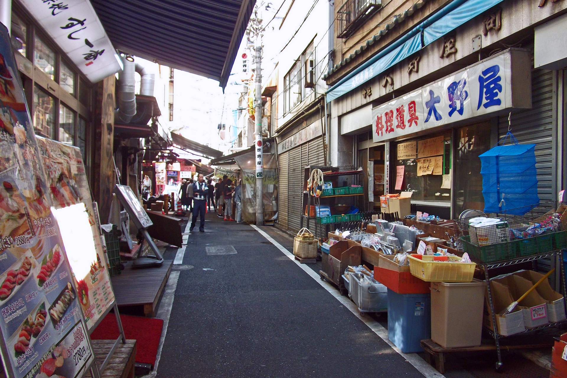 Atmospheric view of Tsukiji Outer Market - Japan Travel Guide